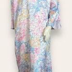 Mary McFadden Nightgown Dress Vintage Pastel Floral Muumuu Pleated Watercolor Pink Size undefined Photo 0