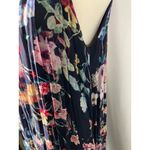 Bellambra Maxi Dress Navy Blue Floral Halter Neck Sleeveless Italy Size S Silk Photo 2