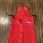 Herve Leger Revolve Herve By Herve Léger High Neck halter Bandage mini Dress red cardinal L Photo 8