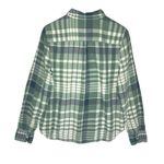 J.Crew  Women’s Blue & Green Plaid Henley Popover Long Sleeve Top large Photo 2