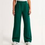 Abercrombie & Fitch NWOT Curve Love Green Sloane Wide Leg Tailored Pant 37 Photo 1