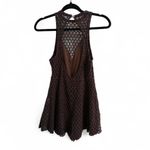 Silence + Noise Silence‎ + Noise Crochet Lace Brown Romper Photo 1