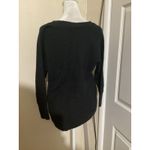 Talbots  Black V Neck 3/4 Sleeve Sweater Womens Size S Photo 3