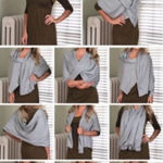 Lululemon Vinyasa Scarf Gray and White Stripe Photo 0