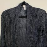 Chico's Chico’s Indigo Luster Cardigan. Lucious soft knit in shades of blue and silver. Photo 1