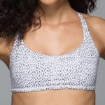 Lululemon Free To Be Bra White Gray Speckled Size 4 Photo 0