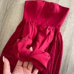 David's Bridal NWOT burgundy Halter Maxi Dress Size S Photo 5