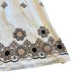 Evelyn S. French Boutique Maxi Dress Beaded Embroidered Boho Cotton Size Medium White Photo 5