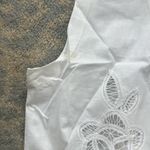 Vintage Embroidered Lace Vest White Large Photo 1