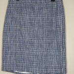 J.Crew  Size 8 Blue Patterned Cotton Blend No 2‎ Pencil Skirt Lined Spring Summer Photo 0