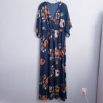 Baltic Born  Kia Deep Topaz Floral Kimono Maxi Dress Photo 2