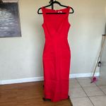 House Of CB  'Cece' Red Rose Plunge Maxi Dress NWOT size‎ S Photo 2