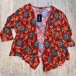 Pretty Little Thing Pretty Little Things Red Floral Kimono Size 16 NWT Photo 0