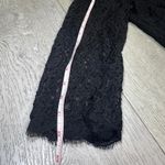 Adrianna Papell black lace mini dress scalloped sheer sleeves cocktail party 10 Photo 8