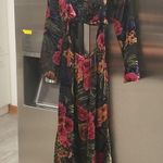 We Wore What 💕WEWORWHAT💕 Cut Out Flocked Velvet Dress ~ Burnout Velvet Floral Print M NWOT Photo 8