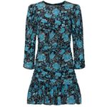 Tanya Taylor ππ Raven Dress ~ Paisley Floral Blue Print 6 NWOT Drop Waist Silk Photo 7