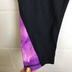 Glyder Black & Purple Tie Dye Crop Leggings Photo 2
