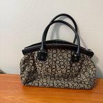 Calvin Klein Monogram Shoulder Bag Tan Black Satchel Purse Leather Detail Photo 1