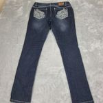 Do Denim Jeans Womens 8 Blue Pants Skinny Embroidered Low Rise‎ Retro 30x29 Photo 10