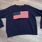 Designers Studio Originals American Flag Navy Sweater Patriotic Fourth of July Blue Size XL Photo 0