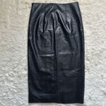 ROTATE Birger Christensen Skirt Leeds Pencil Midi Faux Leather Logo Black 8 Photo 4