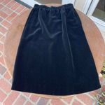 Anthropologie Vintage classy Black velvet ribbed midi skirt waist sz 26  Photo 2