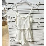 Splendid La Paz Twill Sleeveless Button Snap Belted Romper Antique White Women S Photo 5