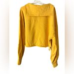 Yellow Cropped Polo Sweatshirt with Long Sleeves Size 2X Photo 1