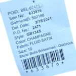 Amsale Bridesmaid Dress ‘Leif’ in Champagne Fluid Satin Size 10 NWT Tan Photo 7