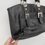 Tiganello Black Leather Shoulder Bag Classic Purse Photo 3