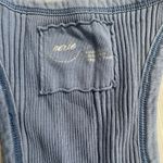 Aerie  Dusty Blue Ribbed Cotton Henley Tank size Small Photo 2