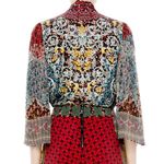 Alice + Olivia  Elaina Abstract Printed top & ATHENA FLARED WIDE‎ LEG PANT SET Photo 1