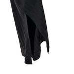 Cache  Women's Black Satin Pinstripe‎ Pants Size 0 Dress Slacks Wide Waistband Photo 2