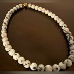 Elegant Kiwi Jasper Stone Beaded Necklace | Choker Black Photo 1