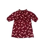 Draper James Kellie Babydoll Mini Dress in Magnolia Dot Red Floral Tie Front 1X Photo 3