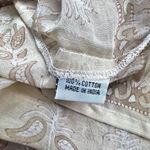 CHOWCHILLA VINTAGE | Boho Hippie Beige Floral maxi Dress Beige Tan Tassel | Smal Photo 6