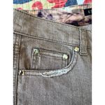 Rare Brand New Escada Munich 1978 Swarovski Crystals Skinny Jeans Size: 32 US 0 Brown Photo 5