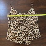 Lulus Madelynn brown leopard print tie-front top size M Photo 11