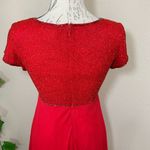 Vintage 1990’s Clueless Red Silk Beaded Dress Size 4 Photo 6