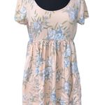 Aritzia Women’s Talula Short Sleeve Pink Floral Bayberry Babydoll Dress Photo 2