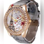 Lavishly Paris Luxury Women's Analog Quartz Crystal Wrist Watch Bracelet. Silver Photo 9