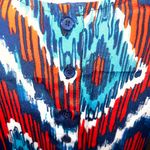 BB Dakota 🦎Jacinda Blue Red Ikat Button Front Dress🌵 Photo 3