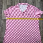 Nike  Dri-FIT Victory Short-Sleeve Gingham Pink Polo Shirt Photo 5