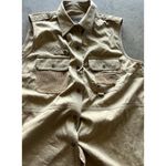 Ralph Lauren Lauren Sleeveless Shirt Top Sz M Vest Outdoor Safari Utility Beige Photo 9