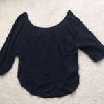 Hollister Navy Blue Tribal Decal Flowy Top Photo 1