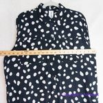 Collusion black and white dot long sleeve shirt women top, size 6 Photo 5
