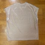 Anthropologie By  Gold Shimmer Career Preppy Quiet Luxury Short Sleeve Blouse M Photo 1