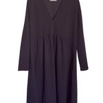 ZARA  Women Black Small Smock V Neck Baby‎ Doll Dress Photo 1
