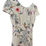 Amanda Uprichard Amanda‎ Uprichard Floral Satin Evalina Ruffled Hem Midi Dress Size Small Photo 4