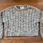 Jessica Simpson marbled pastel blue pink purple gray neutral ribbed cable knit sweater Photo 0